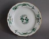 Salad Plate 1st Meissen Green Dragon Gold Trim Crossed Swords 迈森瓷器 マイセン