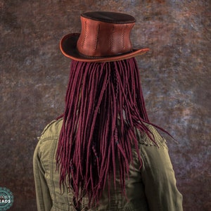 Burgundy dreads wool dreadlocks "Wine" double ended or single ended dreadlock extensions gift for gothic