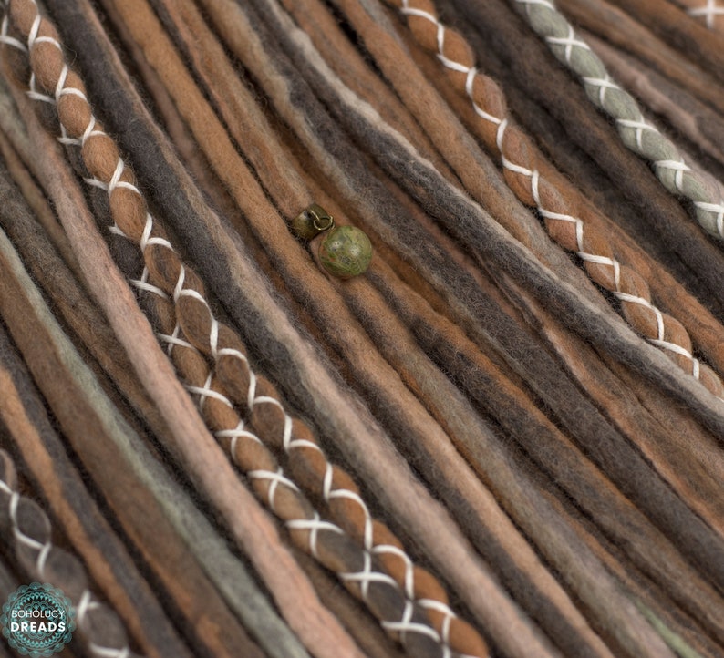 Wool Dreads Brown Blonde earth Dreadlock Etsy