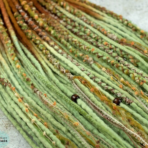 Wool Dreads forest Nymph Full Set Double Ended Etsy