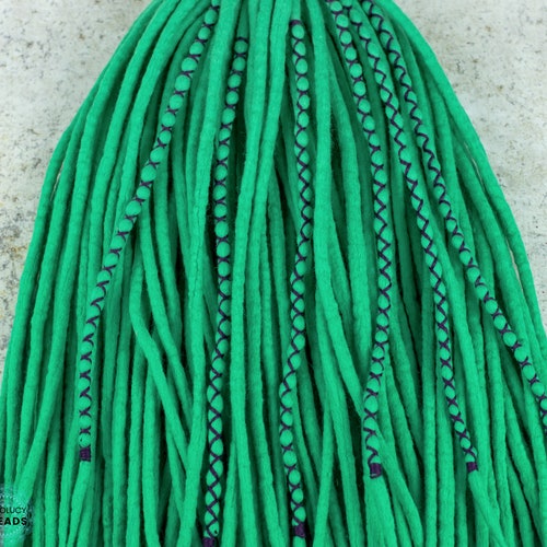 Blue Wool Dreadlocks Black Dreads Extensions Double Ended Etsy