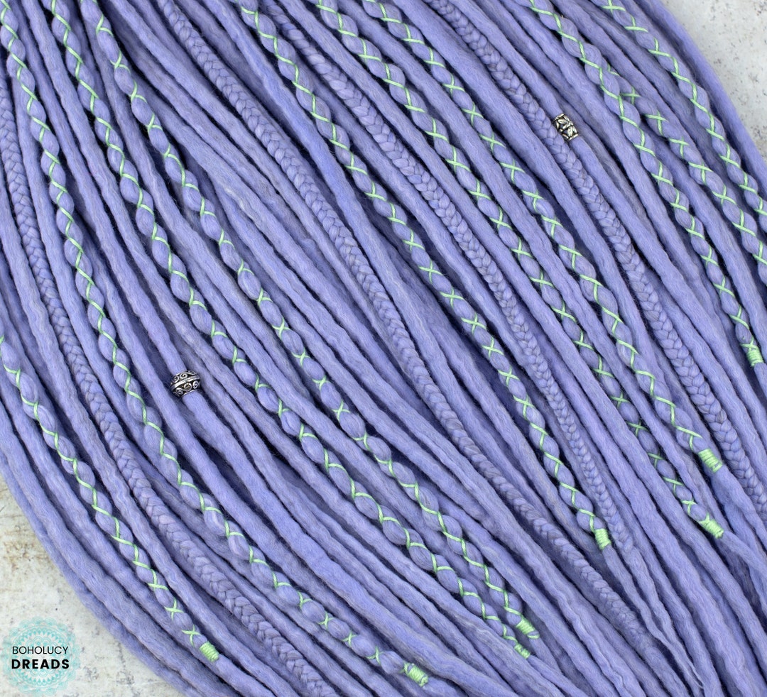 Wool Dreads Double Ended or Single Ended Dreadlock Extensions Pastel