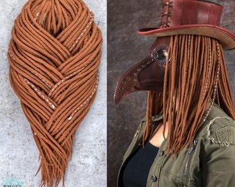 Natural look Wool dreadlocks "Ginger"• Double ended or Single ended  hair extensions• gift for bohemian• natural dreadlocks• DE/SE dreads