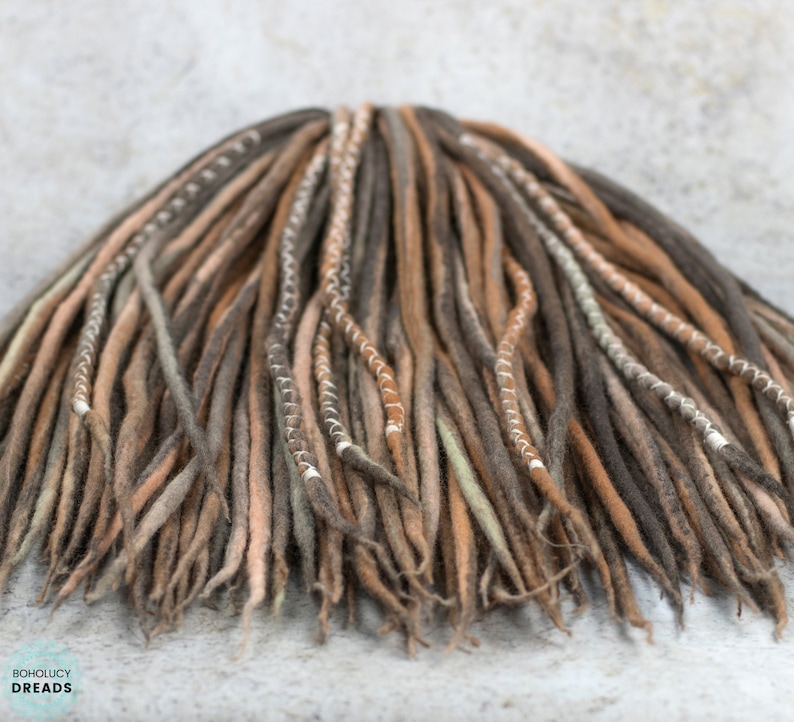 Wool Dreads Brown Blonde earth Dreadlock Etsy