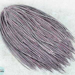Premium Quality Handmade Wool Dread, Lightweight Dread Extension, Boho Style Dread, Reusable Double ended single ended dread &quot;Winter Flower&quot;