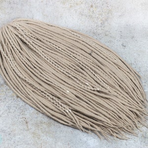 Blonde Wool Dreadlocks: Braided Viking Hair Extensions