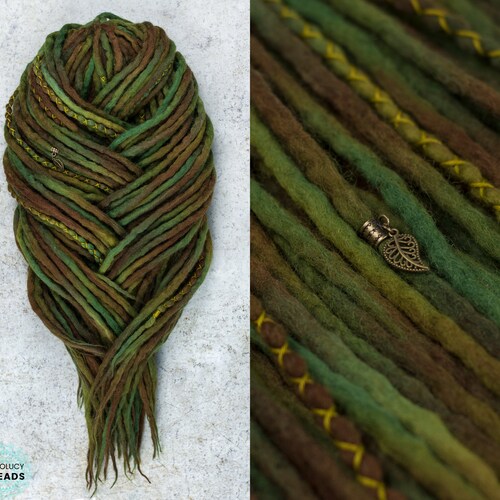 Wool Dreads Full Set DE Dreadlocks Extensions Double Ended Etsy