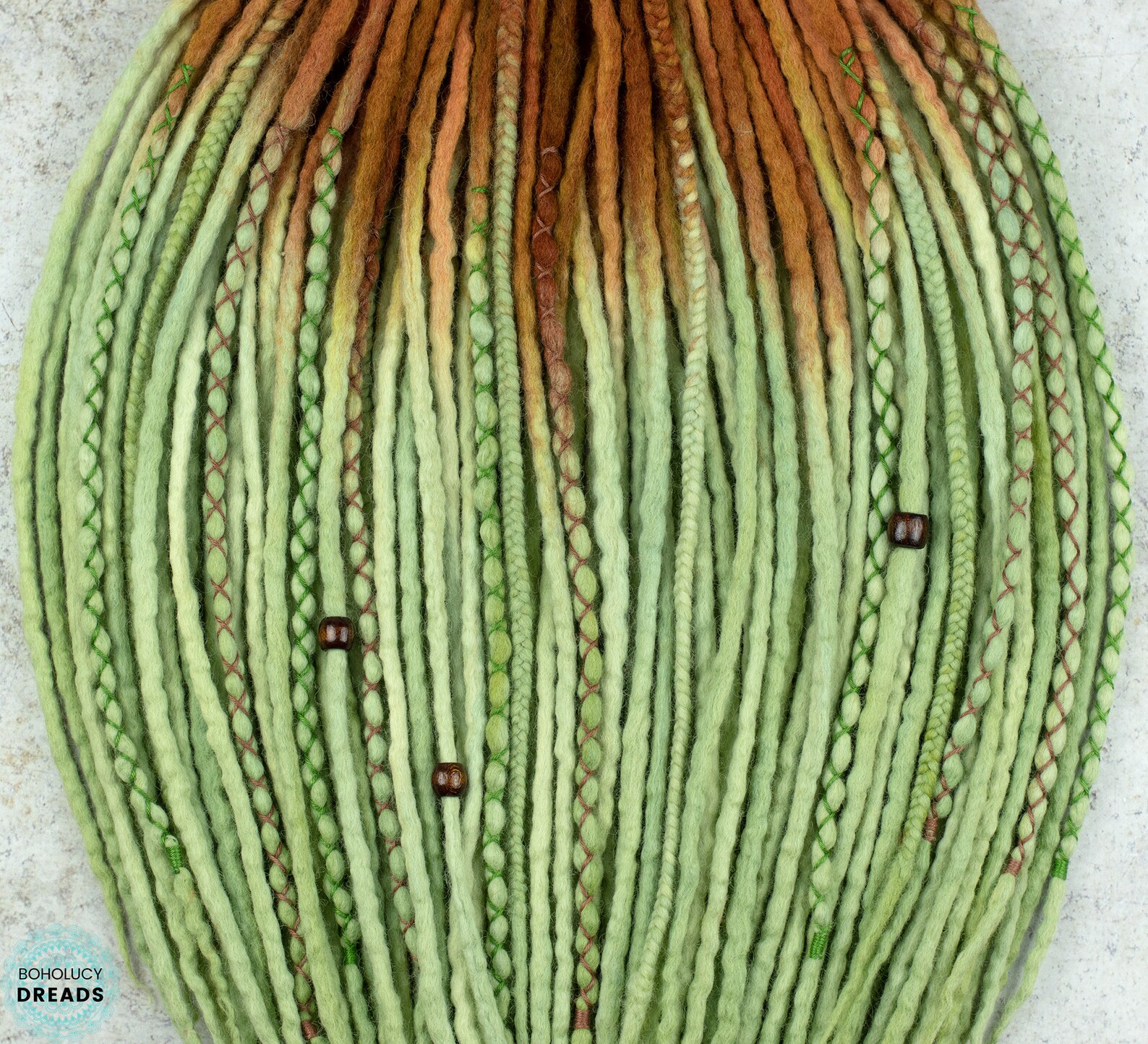 Wool Dreads forest Nymph Full Set Double Ended Etsy