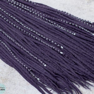 Wool dreads "Blackberry"• purple witchy style dreads • double ended or single ended hair extensions• boho natural dreadlocks