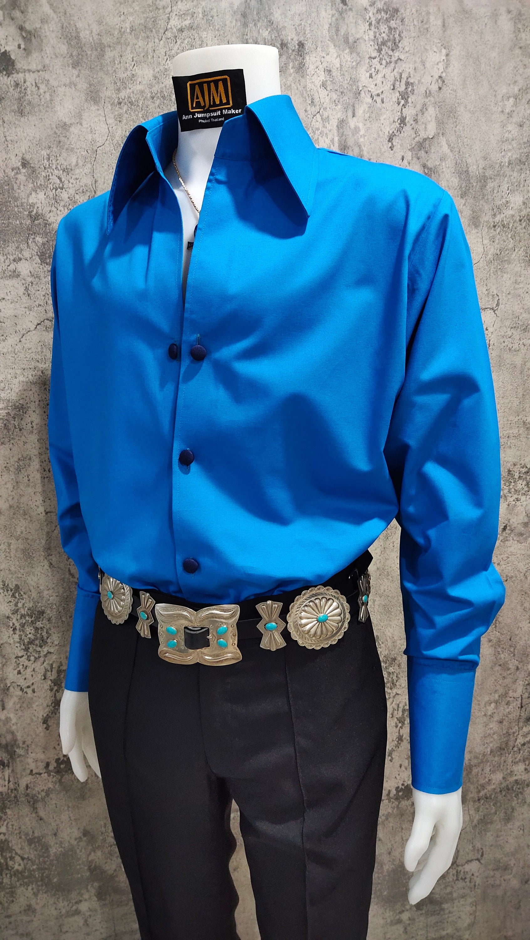 elvis presley blue shirt
