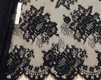 lingerie lace Spitzen stoff black chantilly lace fabric french lace Wedding lace black lace fabric lace fabric M00123