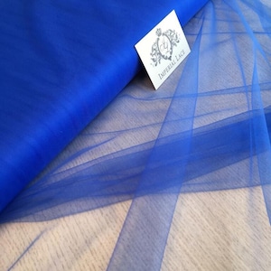 Blue tulle fabric, Lingerie net fabric, Mesh tulle fabric, Evening dress tulle, Prom dress tulle, Tutu skirt tulle fabric, Net fabric T00212