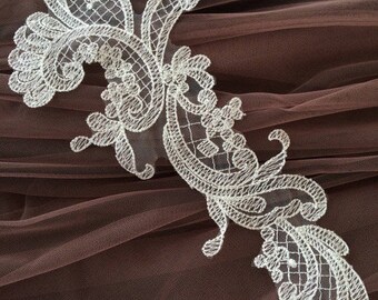 Ivory Laser Embroidery Lace Hypnosis