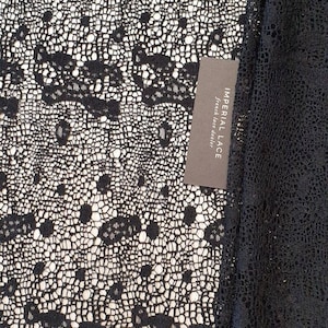 Black lace fabric, Embroidered lace, French Lace, Wedding Lace, Bridal lace, Lace Fabric , Veil lace, Lingerie Lace, Alencon Lace, M00188