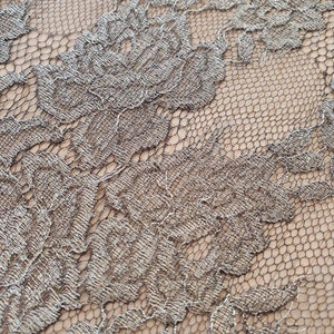 Black lace Trim, Chantilly Lace, French Lace trim, Bridal lace, Wedding Lace, Scalloped lace, Lace Fabric, Fabric by the yard MM00178 image 7