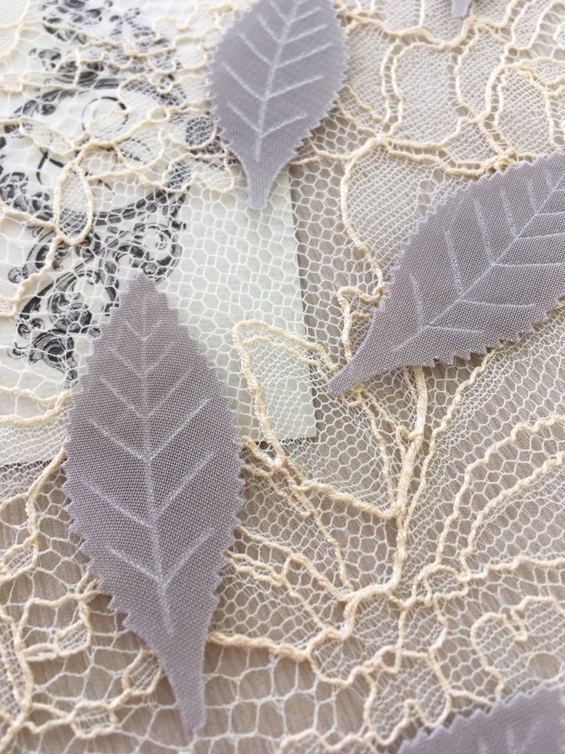 bridal fabric hair accessories P0023 flowers bridal accessories Pale violet bridal fabric leaves hair pins wedding accessories