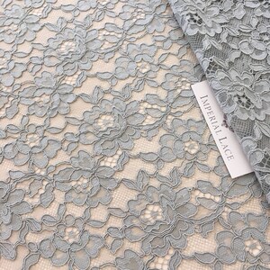 Pistachio lace fabric, Floral lace, French Lace, Wedding Lace, Bridal lace, Lace Fabric, Veil lace, Lingerie Lace, Alencon Lace K00396