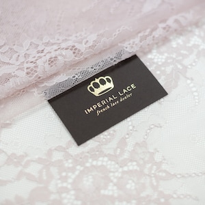 Soft lilac tone lace fabric, Floral fabric, Chantilly lace fabric, Scalloped lace, Bridal lace, Lingerie lace, Fabric By the Yard K01158