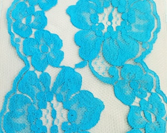 Blaue Chantilly Spitze, Brautspitze, 15 cm breit