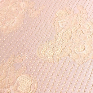 80cm piece Lilac lace fabric, Lace fabric, boho lace fabric, Alencon lace fabric, scalloped lace fabric, Fabric By the Yard  K00846
