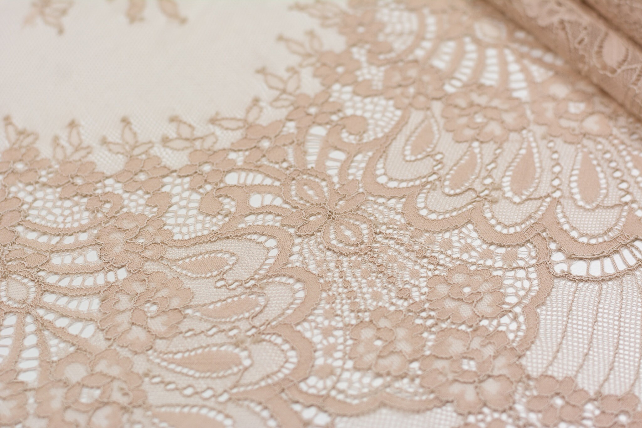 Beige Lace Fabric Lace Fabric Boho Lace Fabric Chantilly Etsy
