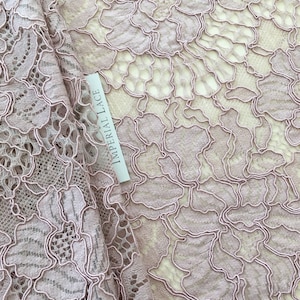 Alencon Spitzenstoff, Altrosa Spitze, Spitzenstoff, Spitze, Spitzenstoff, Spitzenstoff, Hochzeitsspitze, Spitze für Kleid, K00634