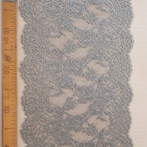 Black lace Trim, Chantilly Lace, French Lace trim, Bridal lace, Wedding Lace, Scalloped lace, Lace Fabric, Fabric by the yard MM00178 image 9