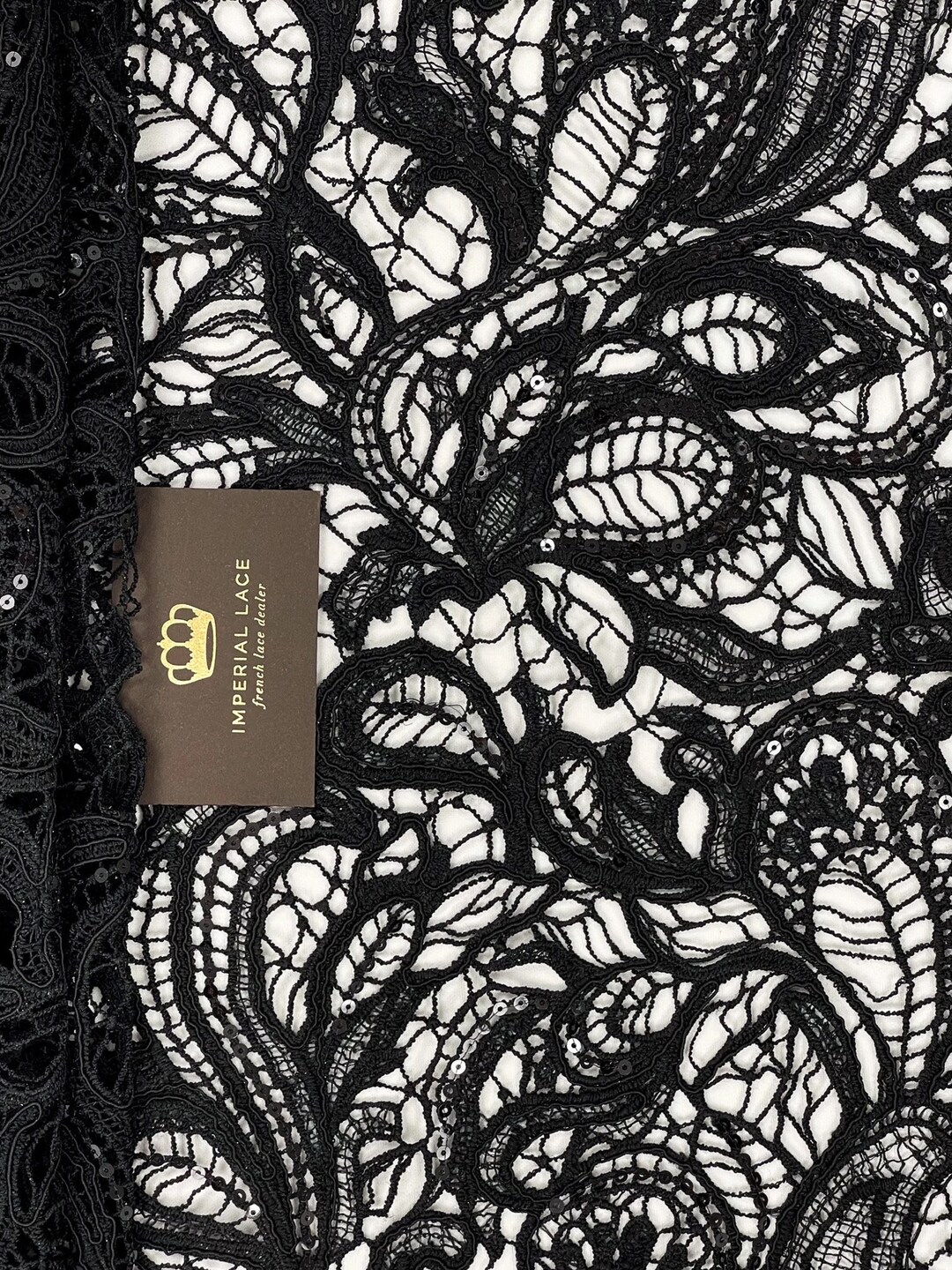 Black Sequin Lace Eb3011