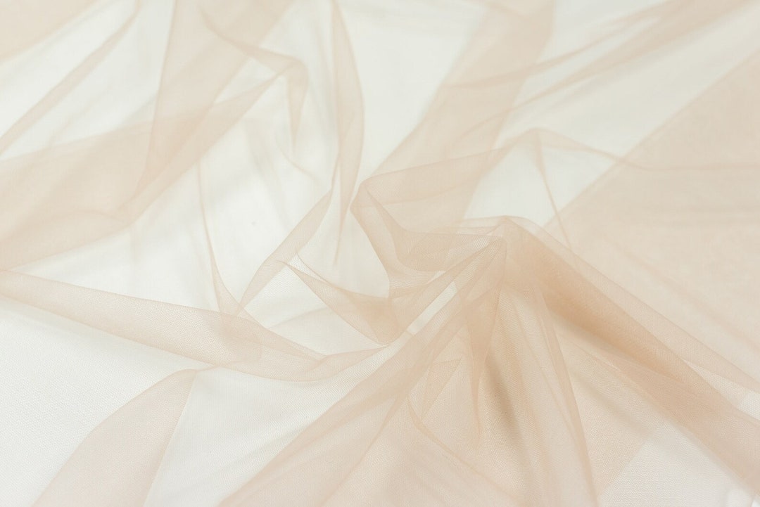 Nude Beige Gray Tulle Fabric, Soft Lingerie Net, Bridal Veil - Etsy