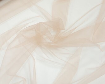 Nude Beige Gray Tulle Fabric, Soft Lingerie Net, Bridal Veil - Etsy
