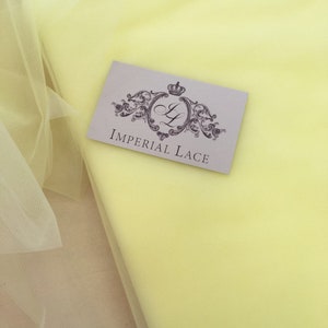 Citrus Yellow tulle fabric - 55" (140 cm) wide - sold per meter, Yellow tulle fabric, Net fabric, Evening dress fabric, Skirt fabric T00149