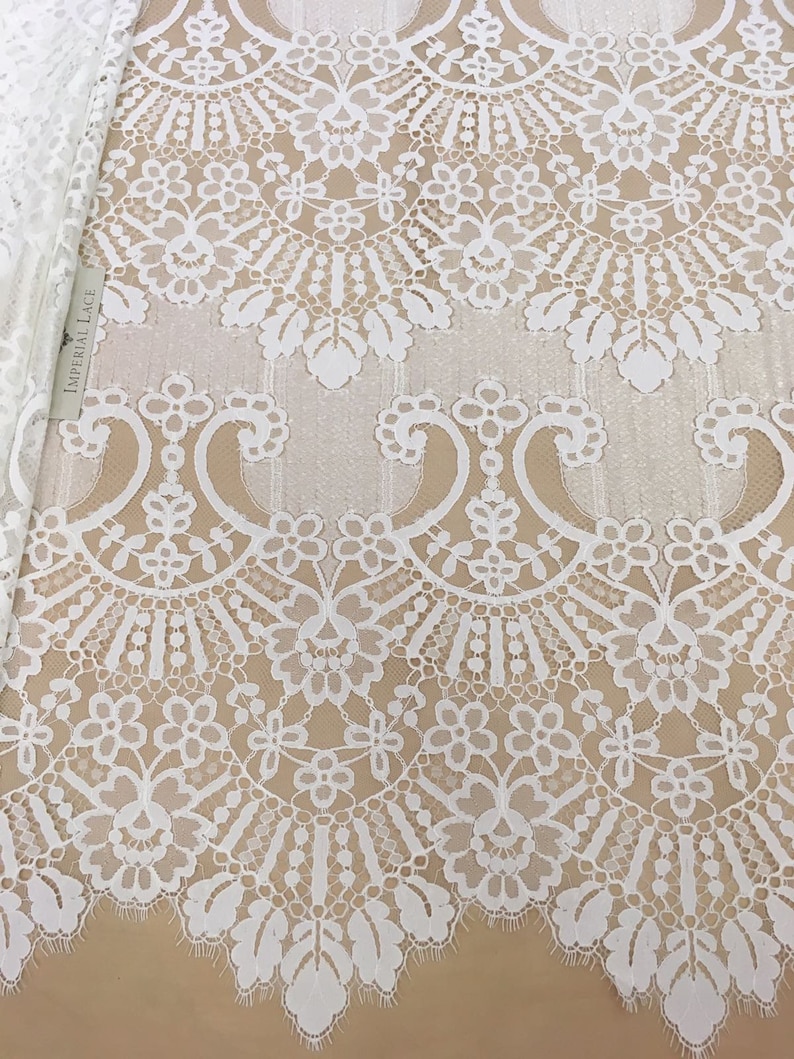French Lace spitzenstoff soft Chantilly Lace Ivory lace fabric white Lace B00201 chantilly lace Wedding Lace