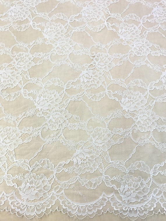Tissu Ivoire, de dentelle Ivoire, Tissu dentelle d’Alençon, dentelle blanche B00206 26feb9 Tissu Ivoire, de dentelle Ivoire, Tissu dentelle d’Alençon, dentelle blanche B00206 26feb9