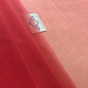 Raspberry red tulle fabric, Lingerie red net, Red net fabric, Lingerie net fabric, Red fabric, Red tulle, Tulle fabric, T00161