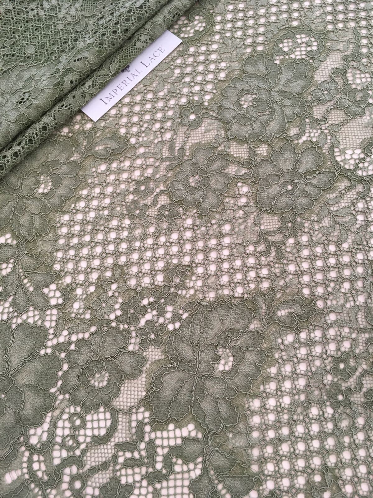Metallic Khaki French Plain Lace FLP-001/9 Fabric
