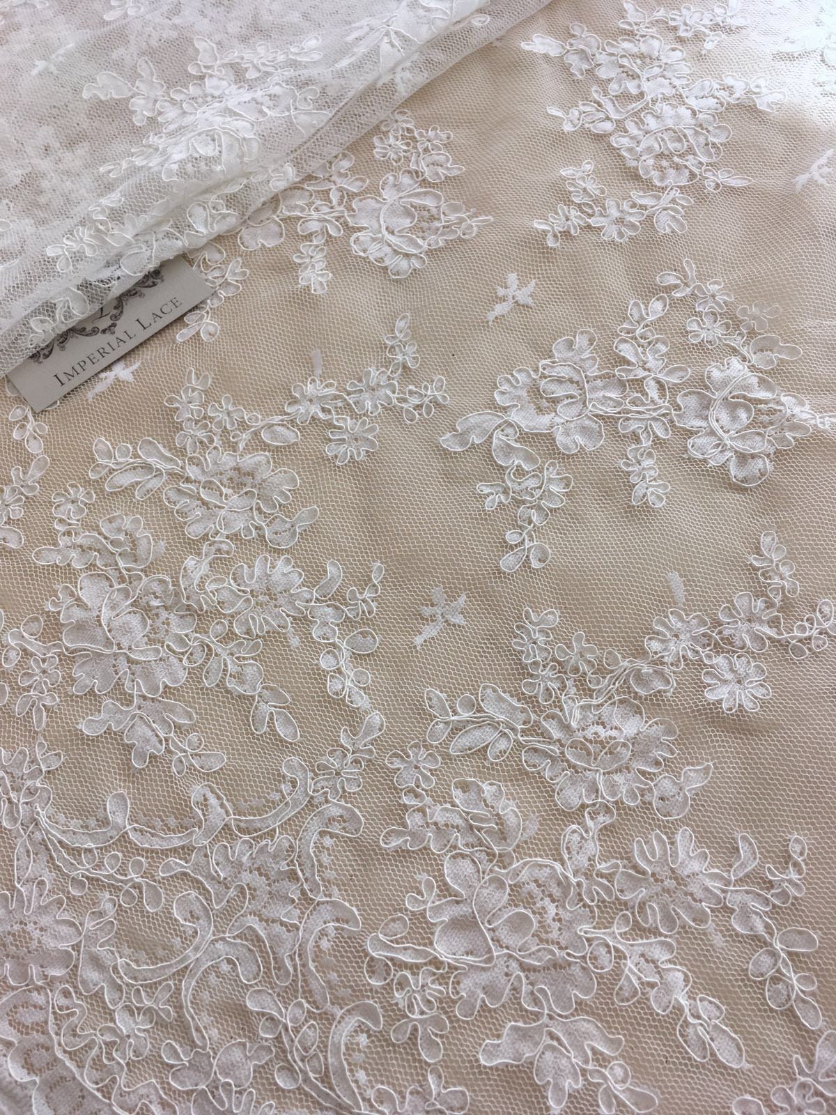 White lace fabric French Lace floral lace off white | Etsy