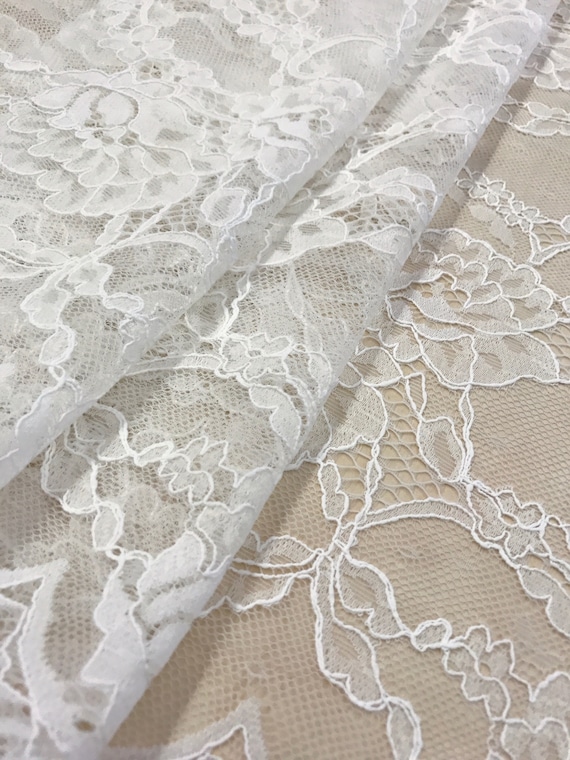 Tissu Ivoire, de dentelle Ivoire, Tissu dentelle d’Alençon, dentelle blanche B00206 26feb9 Tissu Ivoire, de dentelle Ivoire, Tissu dentelle d’Alençon, dentelle blanche B00206 26feb9