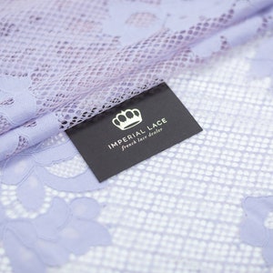 Lilac lace fabric, Lace fabric, Lilac lace, Alencon lace fabric, Scalloped lace fabric, Bridal lace fabric, Fabric By the Yard, K01185