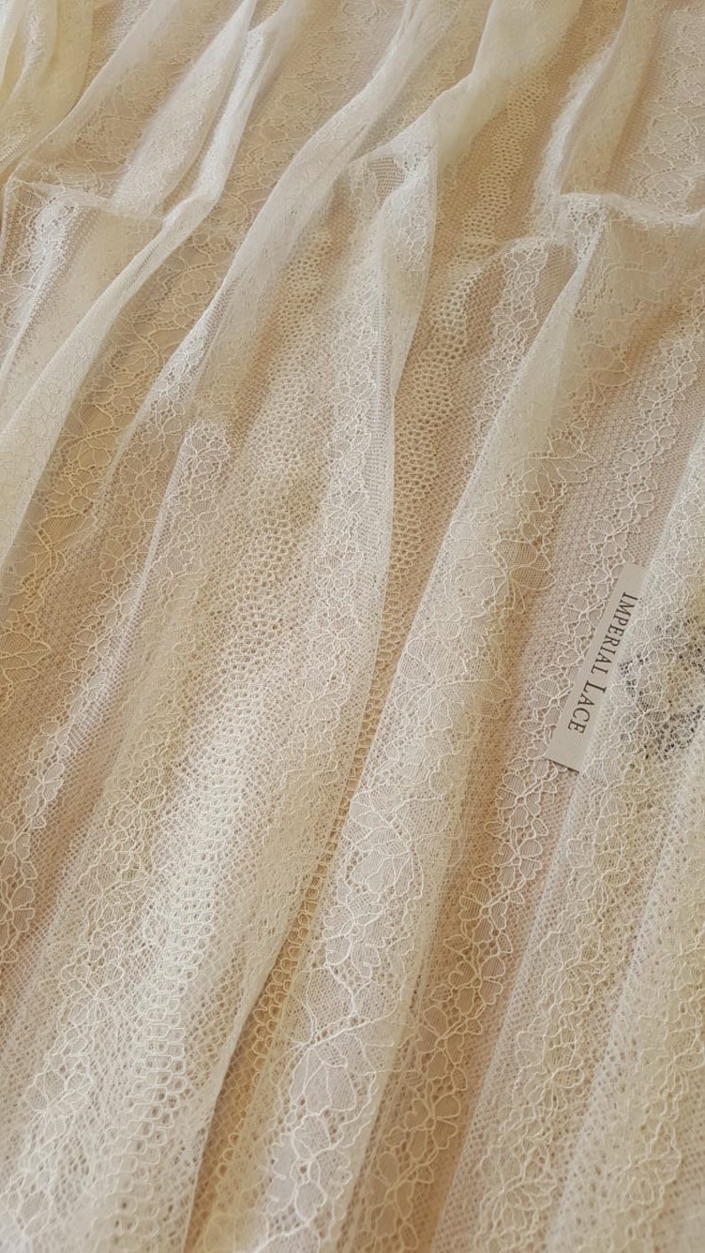 Creme Lace Fabric Lace Fabric Boho Lace Fabric Chantilly Etsy