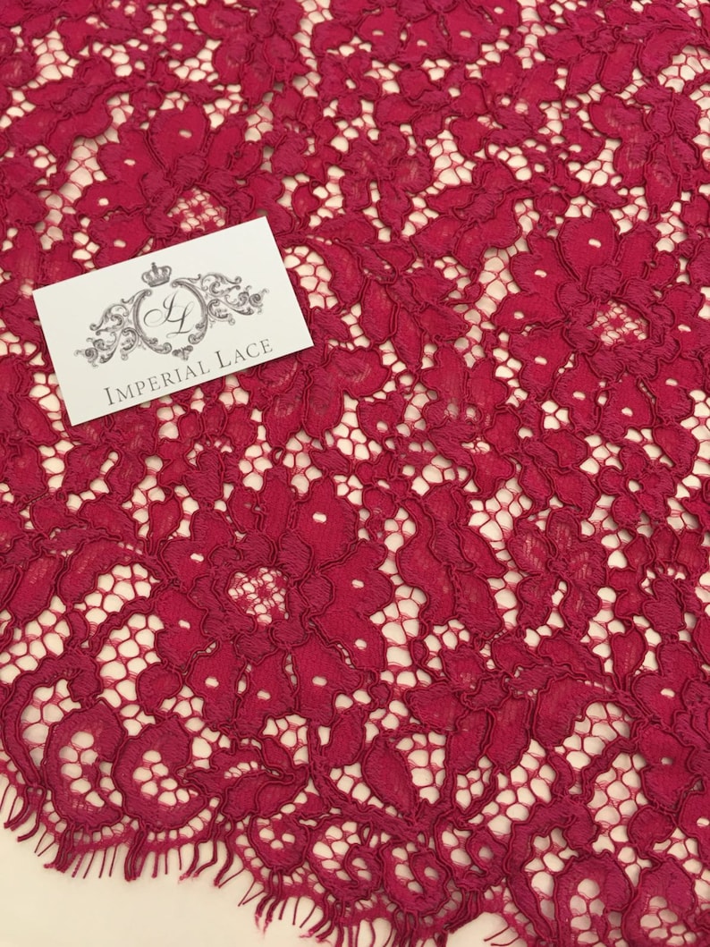 Red lace fabric Lace fabric boho lace fabric Alencon lace Etsy