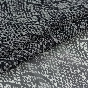 Silk chiffon fabric, 100% mulberry silk fabric, Animal print, Printed chiffon fabric, Silk yardage, Dress silk chiffon, Pure silk  Z00462