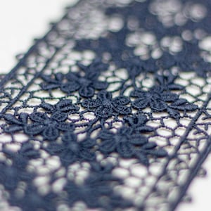Black lace Trim, Lace fabric, French Lace trim, Bridal lace, Wedding Lace, Scalloped lace, Lace Fabric, Fabric, Imperial lace MM00198