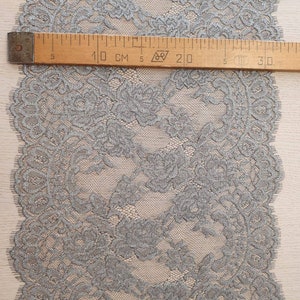 Black lace Trim, Chantilly Lace, French Lace trim, Bridal lace, Wedding Lace, Scalloped lace, Lace Fabric, Fabric by the yard MM00178 image 10