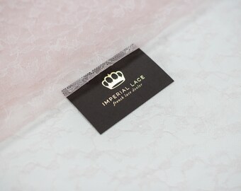 Soft Pink Chantilly Lace Fabric, Scalloped Bridal Lace, Floral Design