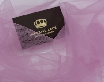 Lilac tulle fabric, Lingerie net, Bridal tulle fabric, Mesh fabric, Dress fabric, Italian tulle, Lilac fabric, Premium fabric T00310
