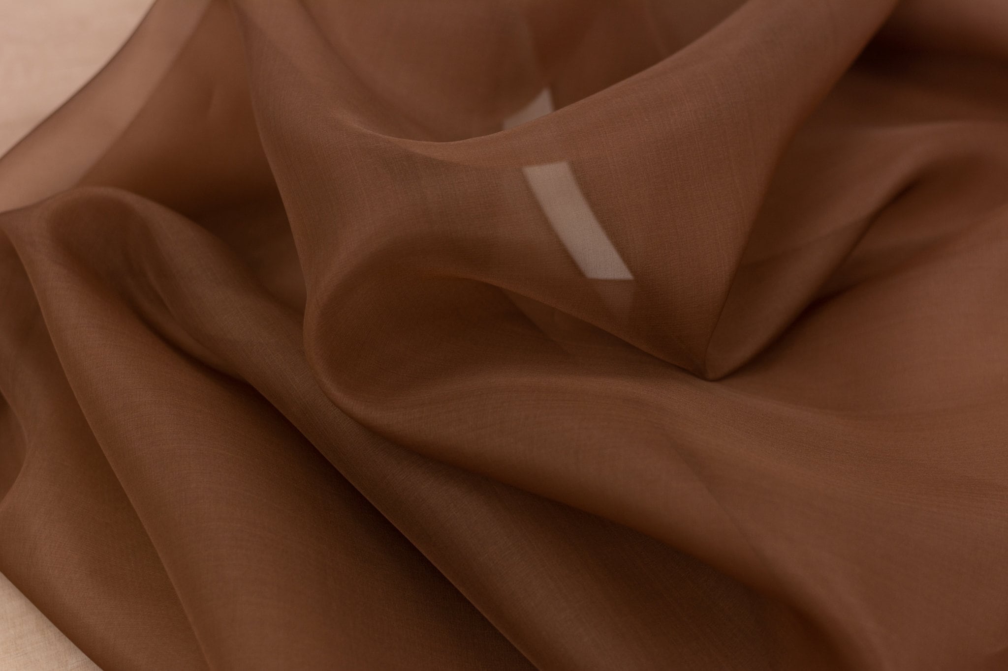 Brown Silk organza Pure Silk organza fabric Bridal Silk Etsy