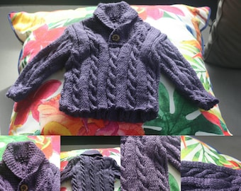Bespoke Hand Knitted Cable Jumper - Baby - Newborn to 12 Months - Made to Order