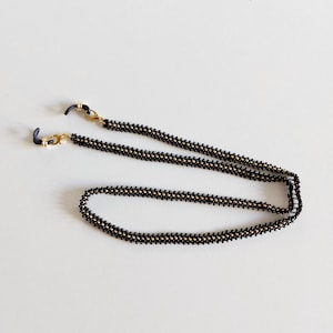 Black Eyeglass Chain, Glasses Chain, Gift For Her, Beaded Eyeglass Necklace, Eyeglass Holder, Eyeglass Lanyard, Personalized Gifts, On Sale