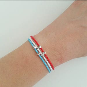 Seed Bead Bracelet: Minimalist Boho Friendship Jewelry, Bridal Shower Gift