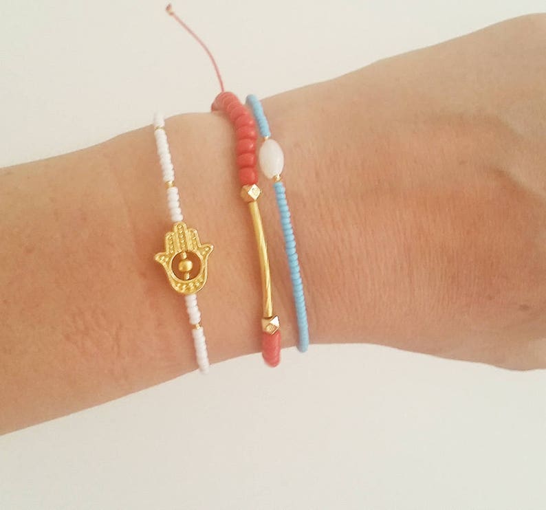 Hamsa's Hand Bracelet, Hamsa Bracelet, Tiny Bracelet, Friendship